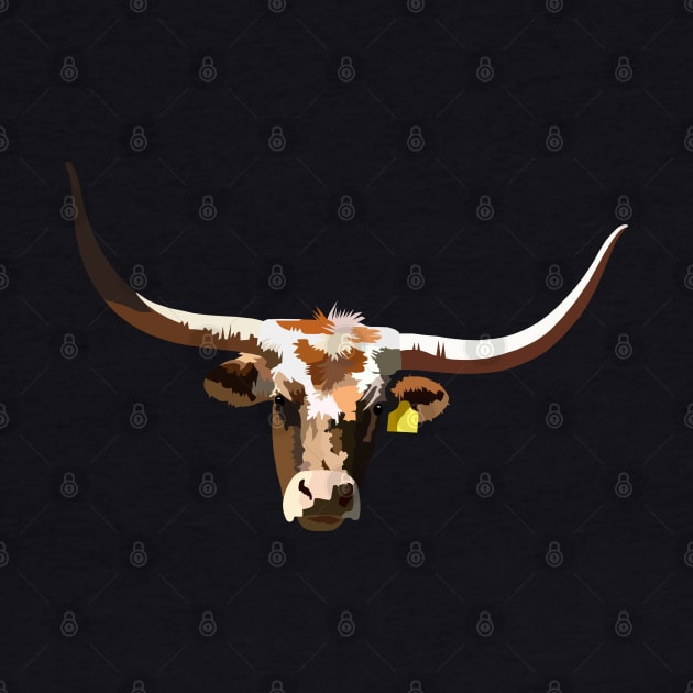 Texas Longhorn Pop Art by GregFromThePeg